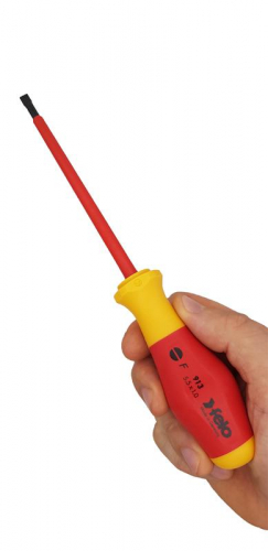 Отвертка диэлектрическая шлицевая SL5.5х1.0х125 Felo 91305590 фото 6