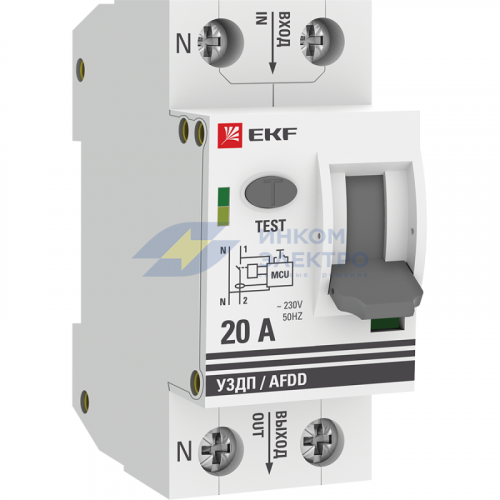 Устройство защиты от дугового пробоя (УЗДП) 1P+N 20А PROxima EKF afdd-2-20-pro
