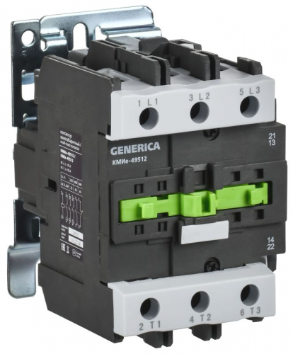 Контактор КМИе-49512 95А 110В/АС3 1НО 1НЗ GENERICA KKME41-095-110-11
