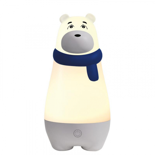 Светильник светодиодный настольный JS7-BEAR-bu МИШКА ночник аккумуляторный диммер IP20 син. JazzWay 5061248