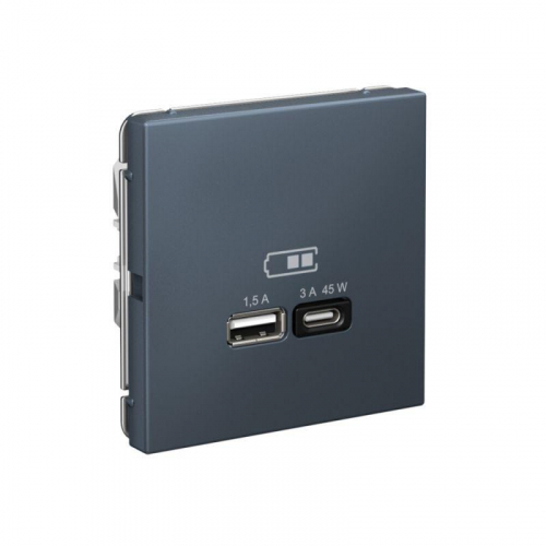 Розетка USB ArtGallery тип A+C 45Вт QC PD высокоскор. ЗУ механизм грифель SE GAL000729 фото 5 Розетка USB ArtGallery тип A+C 45Вт QC PD высокоскор. ЗУ механизм грифель SE GAL000729 фото 5