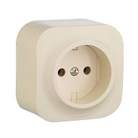 Розетка 1-м ОП Quteo 16А IP20 2P без заземл. без защ. шторок сл. кость IEK 782240