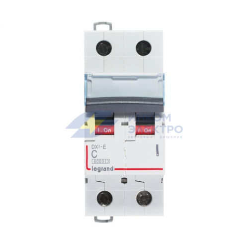 Выключатель автоматический модульный 2п C 6А 6кА DX3-E 6000 2мод. 230/400В Leg 407274 фото 3
