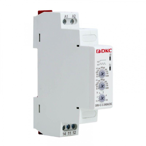 Реле контроля напряжения 1ф DRV конфигурация контакта 1CO 110-240В AC/DC DKC DRV-C-1-240ACDC Реле контроля напряжения 1ф DRV конфигурация контакта 1CO 110-240В AC/DC DKC DRV-C-1-240ACDC