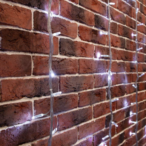 Гирлянда светодиодная "Светодиодный Дождь" 2х6м 360LED бел. 23Вт 24В IP65 эффект водопада с трансф. провод ПВХ прозр. Neon-Night 235-465 фото 2