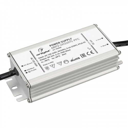 Блок питания ARPV-UH24075-PFC (24В 3.1А 75Вт) (IP67 металл) Arlight 025028