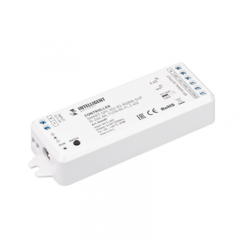 Контроллер SMART-SPI-302-82-RGBW-SUF 5-24В 8А TUYA Wi-Fi 2.4G IP20 пластик INTELLIGENT Arlight 046487