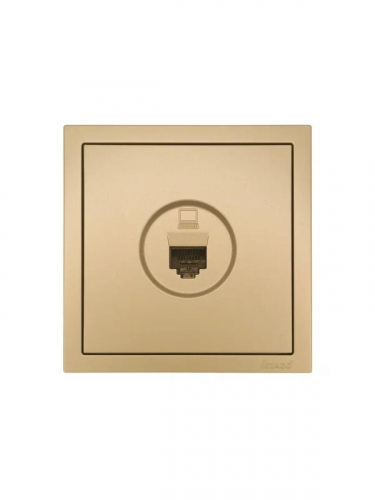 Розетка компьютерная 1-мест. СП ZIMA IP20 зол. LEZARD 704-3688-139 фото 3