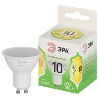 Лампа светодиодная GREEN LINE MR16-10W-830-GU10 GL 10Вт софит 3000К свет тепл. GU10 Эра Б0067006