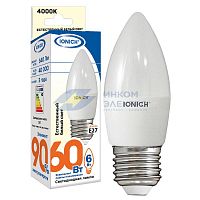 Лампа светодиодная ILED-SMD2835-C37-6-540-220-4-E27 (0162) IONICH 1532