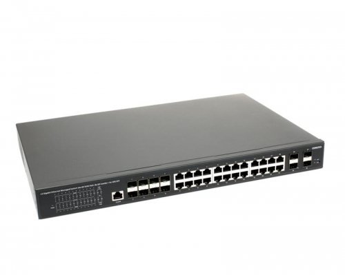 Коммутатор управляемый L3 PoE SW-32G4X-3L Gigabit Ethernet на 16хGE RJ-45 c PoE + 8хGE Combo (RJ-45 + SFP) + 4х1G/10G SFP+ OSNOVO 14169 Коммутатор управляемый L3 PoE SW-32G4X-3L Gigabit Ethernet на 16хGE RJ-45 c PoE + 8хGE Combo (RJ-45 + SFP) + 4х1G/10G SFP+ OSNOVO 14169