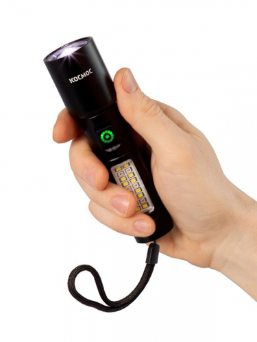 Фонарь ручной аккум. 10Вт LaserLED/широк.cвет/Li-ion 1200мА.ч алюм. КОСМОС (KOC134Lit) фото 5 Фонарь ручной аккум. 10Вт LaserLED/широк.cвет/Li-ion 1200мА.ч алюм. КОСМОС KOC134Lit фото 5