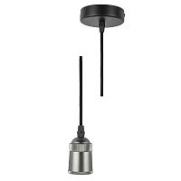 Патрон декоративный DLC-T-S31/E27 TS/1M/BL PEARL BLACK Techno провод 1м и крепление алюм. Uniel UL-00005287