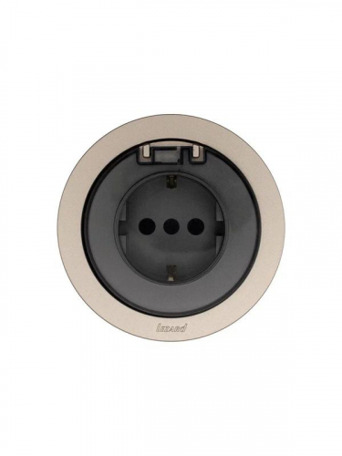 Розетка 1-м СП OSEN IP44 с заземл. с крышкой ПБТ механизм титан LEZARD 743-3788-123BIPCH фото 4