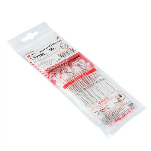 Хомут P6.6 2.5х100 FlexLock стандартный бел. (уп.100шт) PROxima EKF plc-fl-ctsw-2.5x100 фото 2