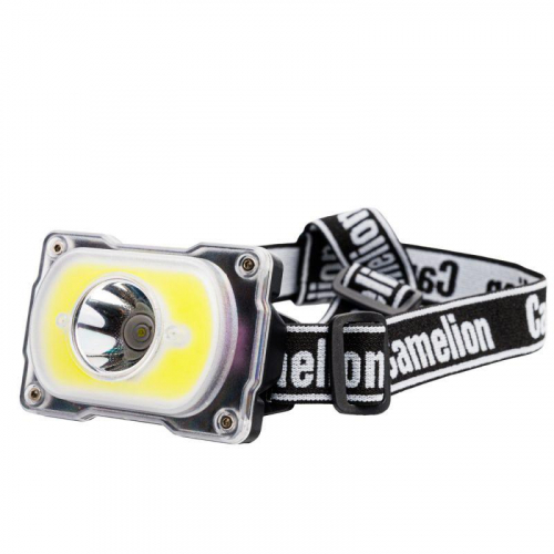 Фонарь налобный LED53407 аккум. 3.7В XPE+COB LED 5Вт 4 реж. Type-C блист черн. Camelion 15758 фото 7
