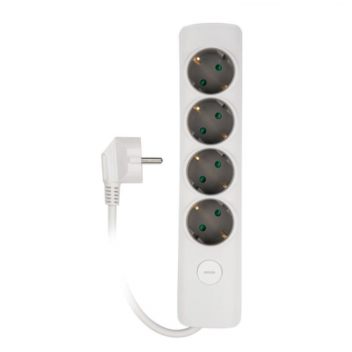 Удлинитель 4х5м с заземл. с выкл. бел. ET-04-500W (4х5.0) JAZZway 5051836 фото 3
