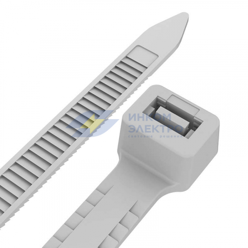 Хомут кабельный 7.5х200 тройной замок нейл. бел. (уп.100шт) Rexant 67-0202