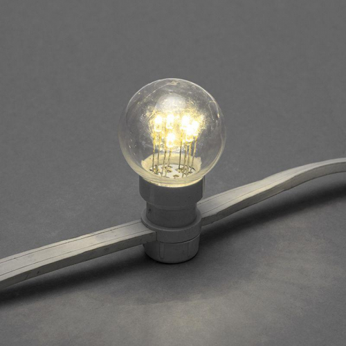 Гирлянда светодиодная "LED Galaxy Bulb String" 10м 6х30LED тепл. бел. 25Вт IP65 провод каучук бел. Neon-Night 331-306 фото 4 Гирлянда светодиодная "LED Galaxy Bulb String" 10м 6х30LED тепл. бел. 25Вт IP65 провод каучук бел. Neon-Night 331-306 фото 4