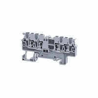 Клемма с четырьмя контактами пружинная OptiClip СX-2.5-QUATTRO-(0.2-4)-I-BU син. КЭАЗ 289754