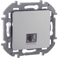 Розетка телефонная Inspiria RJ11 механизм алюм. IEK 673822