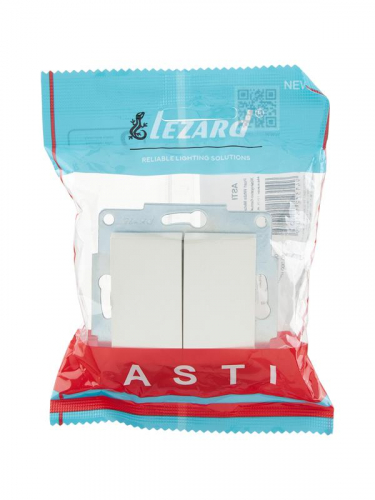 Выключатель 2-кл. 1п СП ASTI 10А IP20 механизм жемчуж./бел. перламутр. LEZARD 7081-3088-101 фото 4