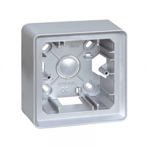 Коробка наружной установки на 1 пост алюм. Simon82 Detail 8200750-093 Коробка наружной установки на 1 пост алюм. Simon82 Detail 8200750-093