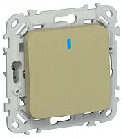 Выключатель 1-кл. СП FLITE ВС11-1-1-ФлО 10А с индикацией механизм олив. IEK FI-V10-1-10-1-K26