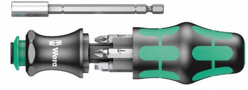 Набор бит с битодержателем Kraftform Kompakt 28 7 пр.+открывалка Wera WE-136504 фото 2