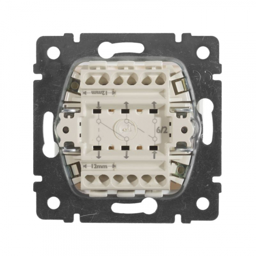 Переключатель проходной 2-кл. СП Valena 10А IP31 250В механизм бел. IEK 774408 фото 3