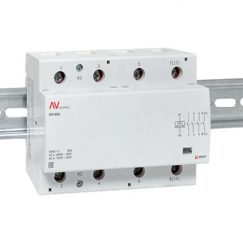 Контактор модульный КМ 80А 4NO 230В AC (6 мод.) AVERES EKF km-av-6-80-40-230V фото 2
