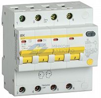 Выключатель автоматический дифференциального тока селективный 4п 32А 300мА тип AC АД14S IEK MAD13-4-032-C-300