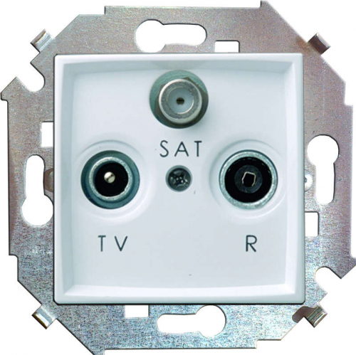 Розетка телевизионная одиночная TV/R/SAT 1-м СП Simon 15 винтов. зажим механизм сл. кость Simon 1591466-031