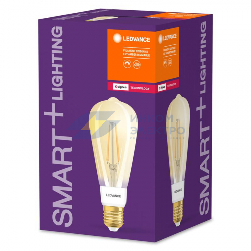 Лампа светодиодная SMART+ Filament Edison Dimmable 55 6Вт E27 LEDVANCE 4058075528192 фото 2