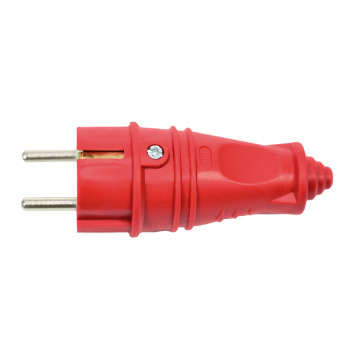 Вилка прямая 16А 2P+E 250В IP44 MultiSet каучук красн. SE MST4401RD фото 4