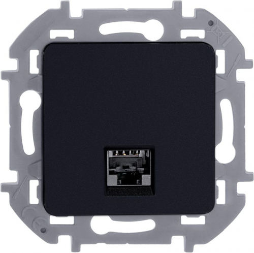 Розетка компьютерная СП Inspiria RJ45 кат.5E UTP IP20 антрацит IEK 673828 фото 5