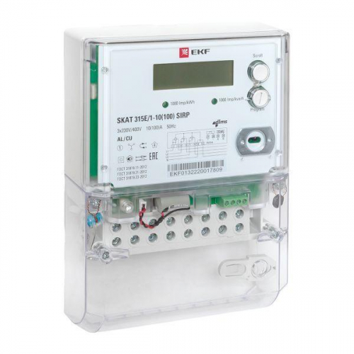 Счетчик Skat 315E/1-10(100) SIRP 3ф EKF 31502R Счетчик Skat 315E/1-10(100) SIRP 3ф EKF 31502R