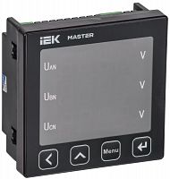 Вольтметр цифровой щитовой 3ф RS-485 96х96 LED MASTER IEK MI-DV21-6-3-1-LED