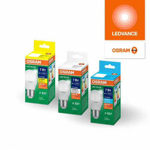 Лампа светодиодная LED G4 Value LVCLP100 12W/927 CRI95 12Вт 2700К 1200лм шар матов. E27 170-250В OSRAM 4099854309083 фото 6