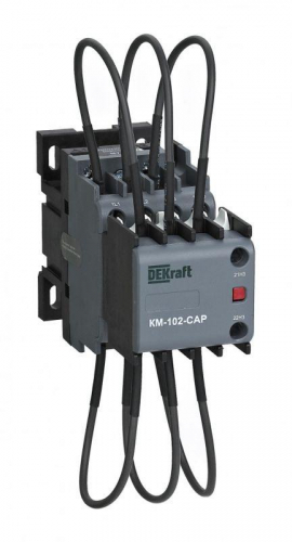 Контактор конденсаторный КМ-102-CAP 20кВАр 220/230В AC6b 2НЗ DEKraft 22417DEK Контактор конденсаторный КМ-102-CAP 20кВАр 220/230В AC6b 2НЗ DEKraft 22417DEK