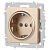 Розетка 1-м СП Accent 6-202-04 16А IP20 250В 2P+E Schuko шампань Intro Б0063690