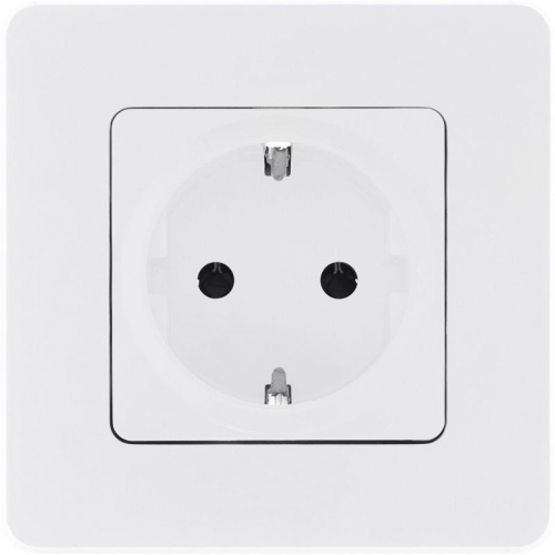 Розетка 1-м СП Inspiria 16А IP20 250В 2P+E немецк. стандарт механизм бел. IEK 673720 фото 2