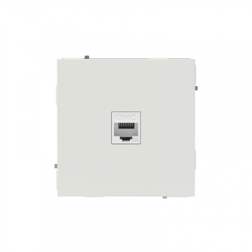 Розетка компьютерная 1-м KANT RJ45 кат.6A без шторки бел. песок DKC 7010673