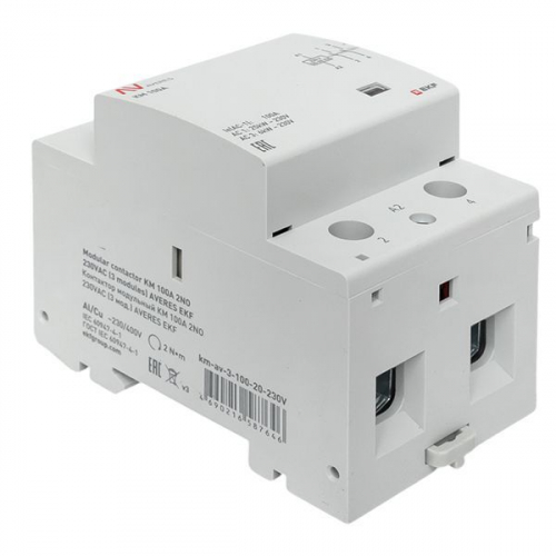 Контактор модульный КМ 100А 2NО 230В AC (3 мод.) AVERES EKF km-av-3-100-20-230V фото 9