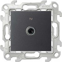 Розетка телевизионная оконечная TV СП Simon 24 IP20 механизм графит Simon 2450476-038