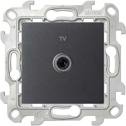 Розетка телевизионная оконечная TV СП Simon 24 IP20 механизм графит Simon 2450476-038