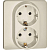 Розетка Inspiria 16А 250В 2х2P+E немецк. стандарт сл. кость IEK 673751
