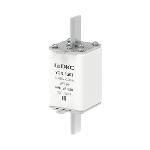 Предохранитель YON ножевого типа FG1 63А 690В хар-ка aR DKC 1FG01-0063-690V-AR