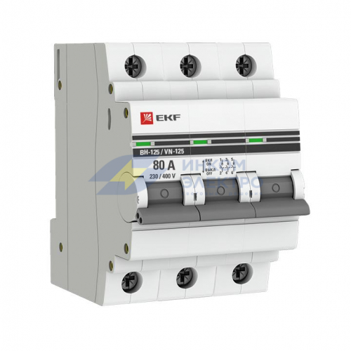 Выключатель нагрузки 3п 80А ВН-125 PROxima EKF SL125-3-80-pro Выключатель нагрузки 3п 80А ВН-125 PROxima EKF SL125-3-80-pro