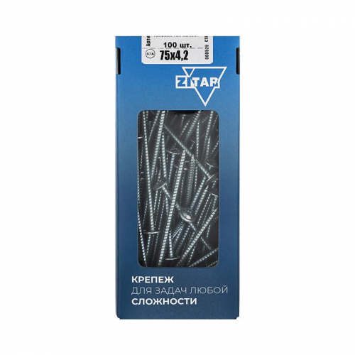 Саморез ШСГМ 4.2х75 (уп.100шт) Tech-Krep/Zitar 102135 Саморез ШСГМ 4.2х75 (уп.100шт) Tech-Krep/Zitar 102135